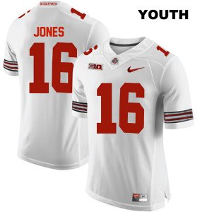 Youth NCAA Ohio State Buckeyes Keandre Jones #16 College Stitched Authentic Nike White Football Jersey JS20I38BX